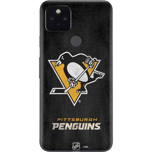 NHL Pittsburgh Penguins Distressed Google Pixel 5a Skin